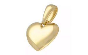 Sterling Silver Gold Plated Heart Pendant With Chain